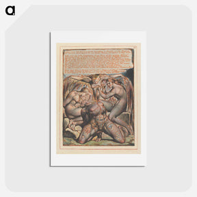 アートポストカード-Jerusalem, Plate 25, "And there was heard...." - ウィリアム ブレイク Postcard.