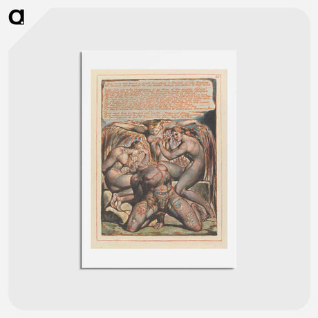 アートポストカード-Jerusalem, Plate 25, "And there was heard...." - ウィリアム ブレイク Postcard.