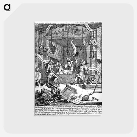 アートポストカード-A Just View of the English Stage - ウィリアム ホガース Postcard.