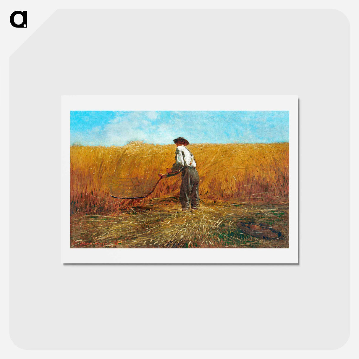 アートポストカード-The Veteran in a New Field - ウィンスロー ホーマー Postcard.