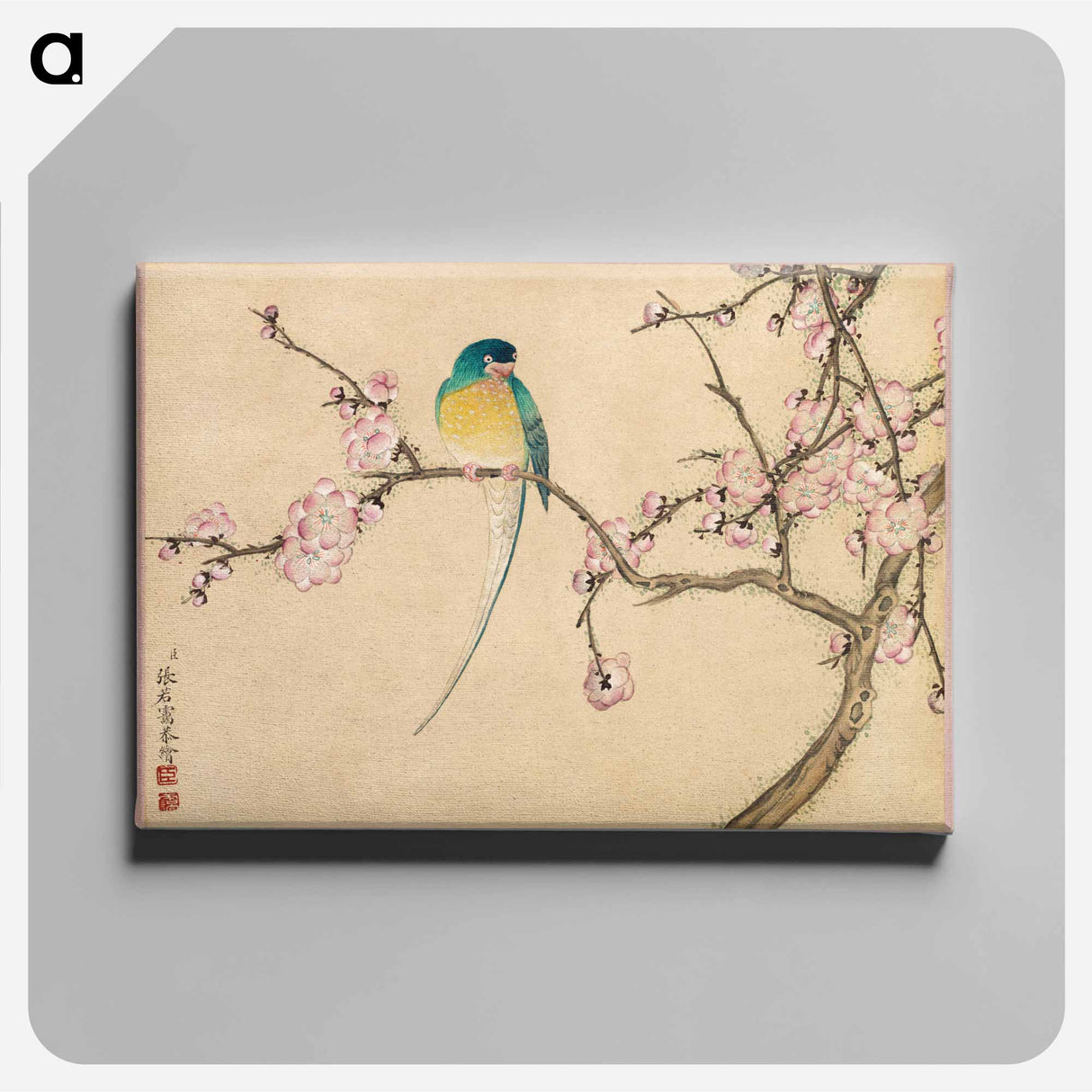 Bird with Plum Blossoms - 張若愛 Canvas.