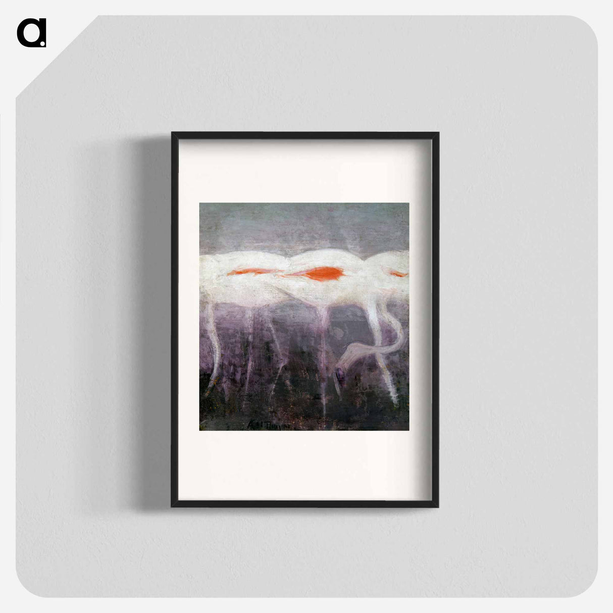 White Flamingoes - アボット ハンダーソン セイヤー Poster.
