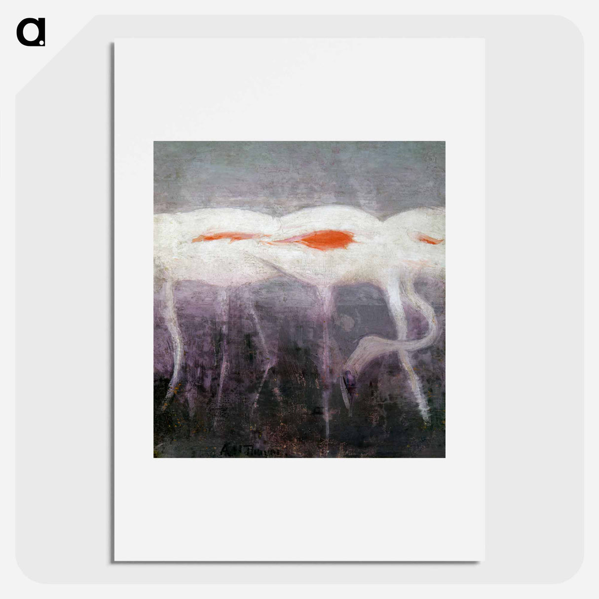 White Flamingoes - アボット ハンダーソン セイヤー Poster.