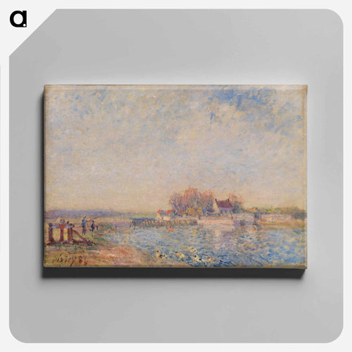 Saint Mammes-Loing Canal - アルフレッド シスレー Canvas.