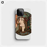 Stained glass window for the facade of the Fouquet boutique - Alphonse Mucha Phone Case.