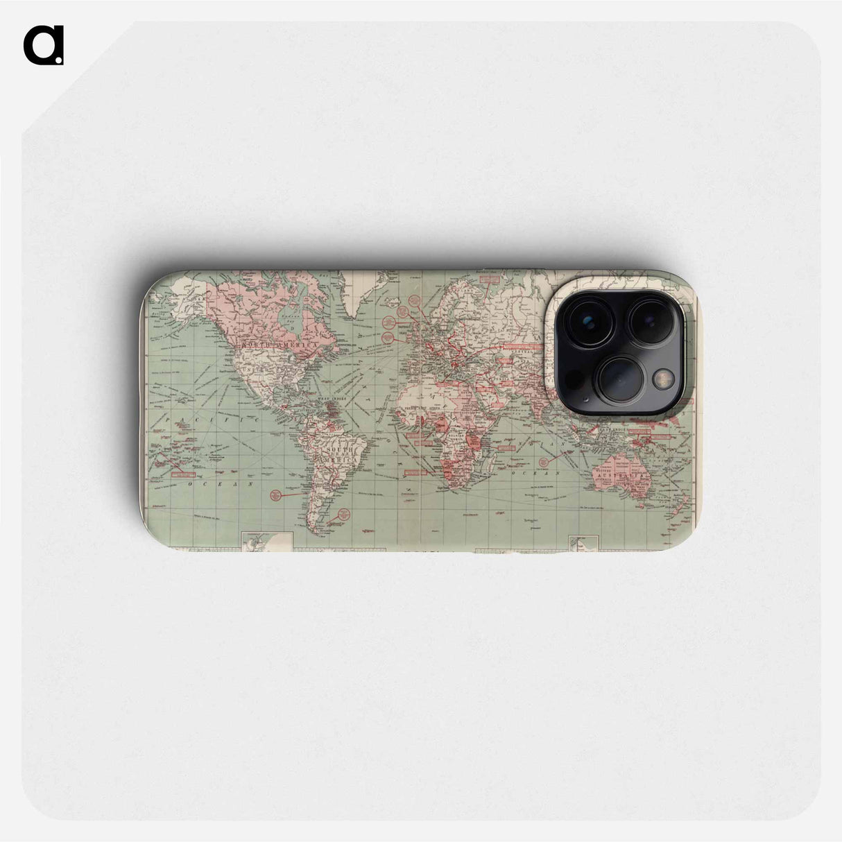 The Daily Telegraph map of the world on Mercator's projection - アンティーク地図 Phone Case.