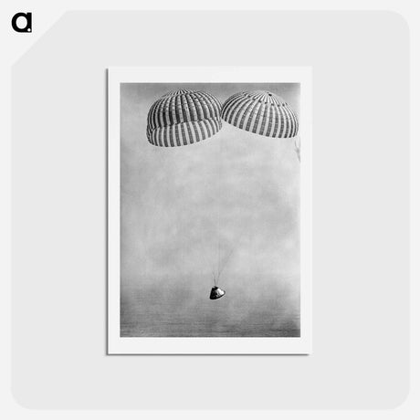 アートポストカード-The Apollo 9 spacecraft - アポロ月面着陸 Postcard.