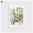 アートポストカード-Rue Damiette, Rouen - カミーユ ピサロ Postcard.