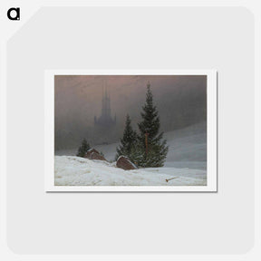 アートポストカード-Winter landscape - カスパー ダーヴィト フリードリヒ Postcard.