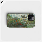 The Artist's Garden in Argenteuil (A Corner of the Garden with Dahlias) - クロード モネ Phone Case.