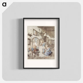 アートポスター-Krantlezer in interieur
 - コルネリス プロース ファン アムステル Poster.