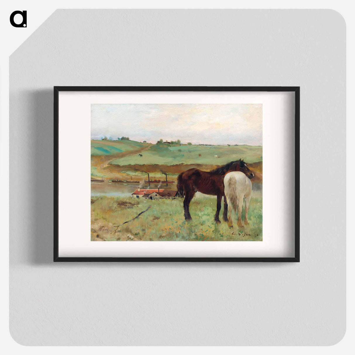 Horse in a Meadow - Edgar Degas Poster.