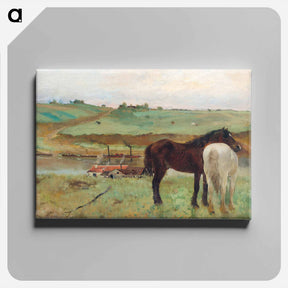 アートパネル-Horse in a Meadow - エドガー ドガ Canvas.