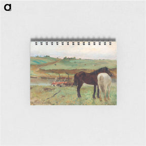 アートメモ帳-Horse in a Meadow - エドガー ドガ Memo.