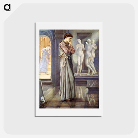 アートポストカード-Pygmalion and the Image - The Heart Desires - エドワード バーン ジョーンズ Postcard.