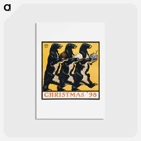 アートポストカード-Vintage Christmas print in high resolution by Edward Penfield. - エドワード ペンフィールド Postcard.