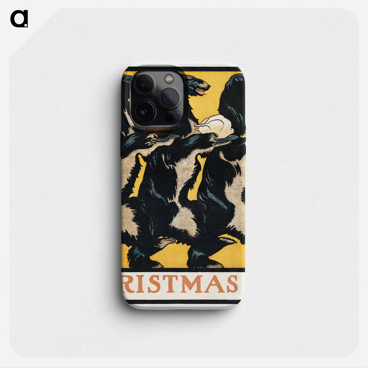 Vintage Christmas print in high resolution by Edward Penfield. - Edward Penfield Phone Case.