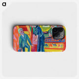 The Visit - Couple and Newcomer - Ernst Ludwig Kirchner Phone Case.