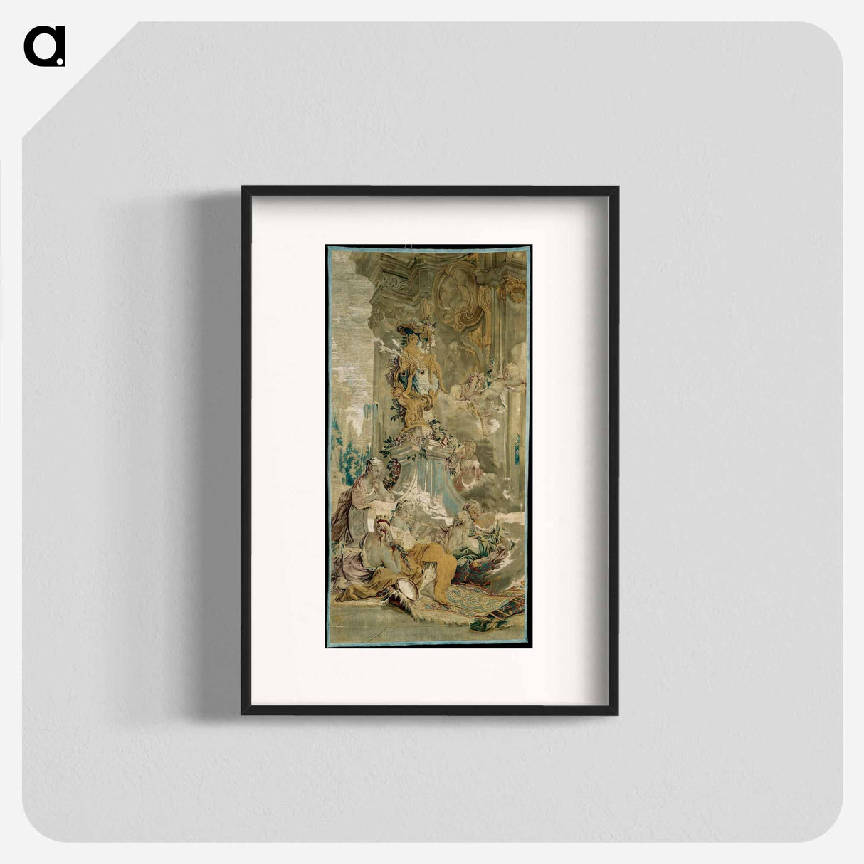 Psyche's Entrance into Cupid's Palace [left fragment] - フランソワ ブーシェ Poster.