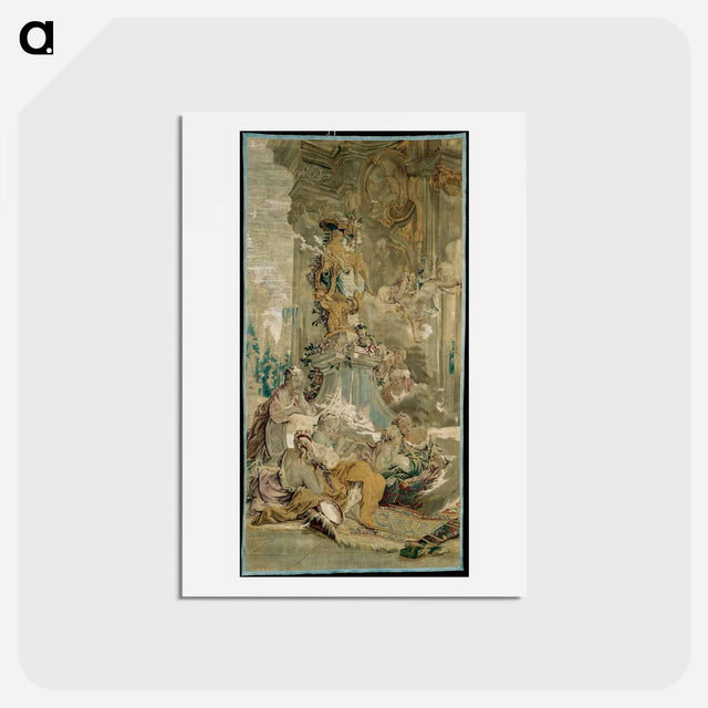 アートポストカード-Psyche's Entrance into Cupid's Palace [left fragment] - フランソワ ブーシェ Postcard.