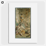 Psyche's Entrance into Cupid's Palace [left fragment] - フランソワ ブーシェ Poster.