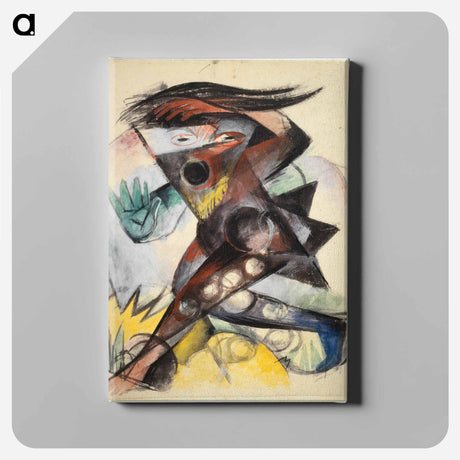 アートパネル-Caliban - figurine for "The Tempest" by William Shakespeare - フランツ マルク Canvas.