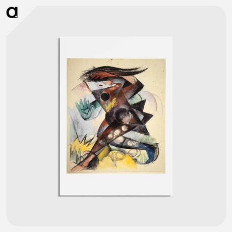 アートポストカード-Caliban - figurine for "The Tempest" by William Shakespeare - フランツ マルク Postcard.