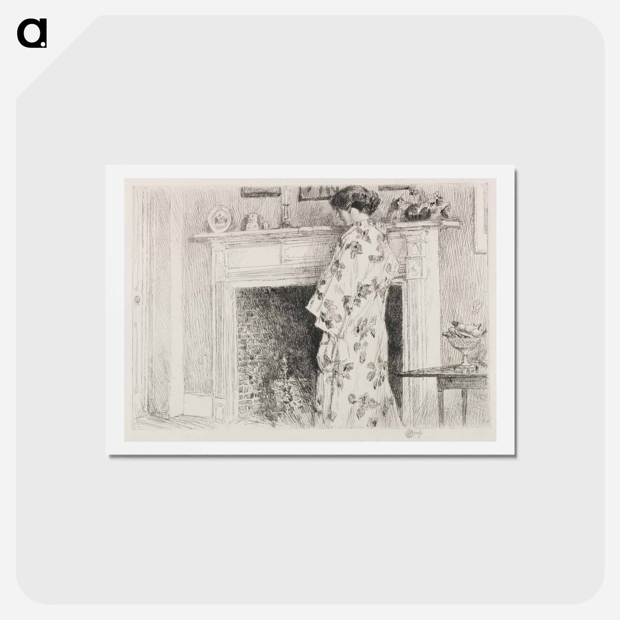 アートポストカード-The White Kimono - フレデリック チャイルド ハッサム Postcard.
