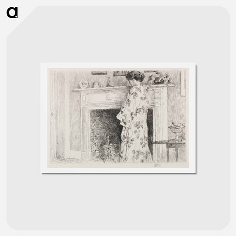 アートポストカード-The White Kimono - フレデリック チャイルド ハッサム Postcard.