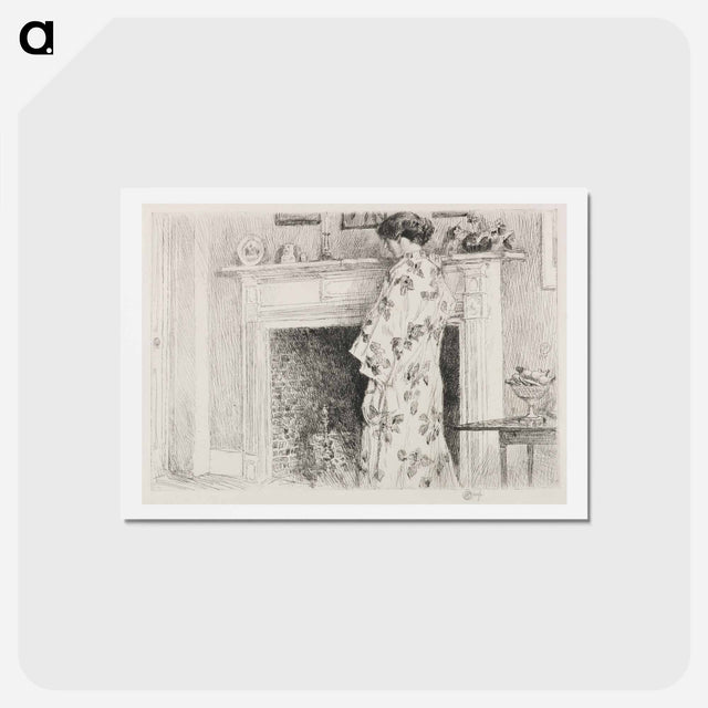 アートポストカード-The White Kimono - フレデリック チャイルド ハッサム Postcard.