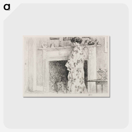 アートポストカード-The White Kimono - フレデリック チャイルド ハッサム Postcard.