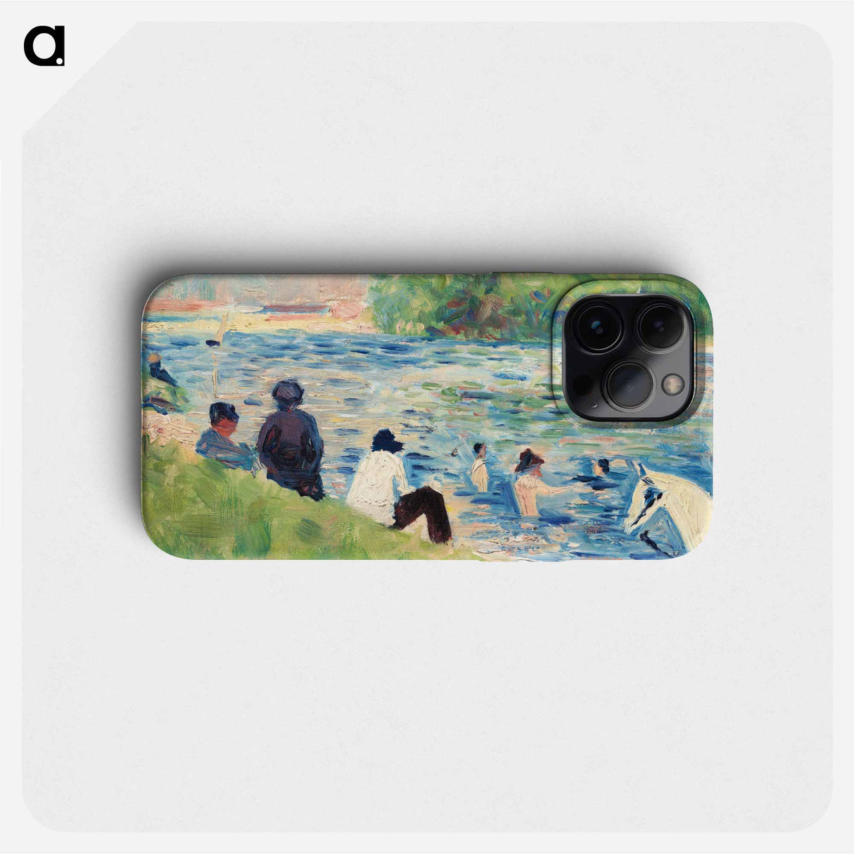 Bathers (Study for "Bathers at Asnières") - ジョルジュ スーラ Phone Case.