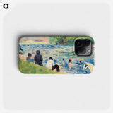 Bathers (Study for "Bathers at Asnières") - ジョルジュ スーラ Phone Case.