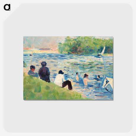 アートポストカード-Bathers (Study for "Bathers at Asnières") - ジョルジュ スーラ Postcard.