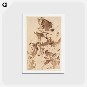 アートポストカード-Hours and Horses of the Sun
 - ジョバンニ バティスタ ティエポロ Postcard.