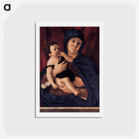 アートポストカード-Madonna and Child - ジョヴァンニ ベッリーニ Postcard.