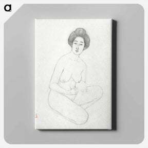 アートパネル-Studies of Seated Nude
 - 橋口 五葉 Canvas.