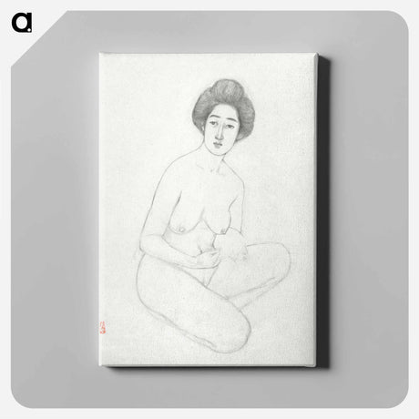 アートパネル-Studies of Seated Nude
 - 橋口 五葉 Canvas.