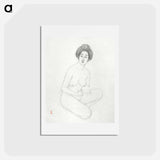 アートポストカード-Studies of Seated Nude
 - 橋口 五葉 Postcard.