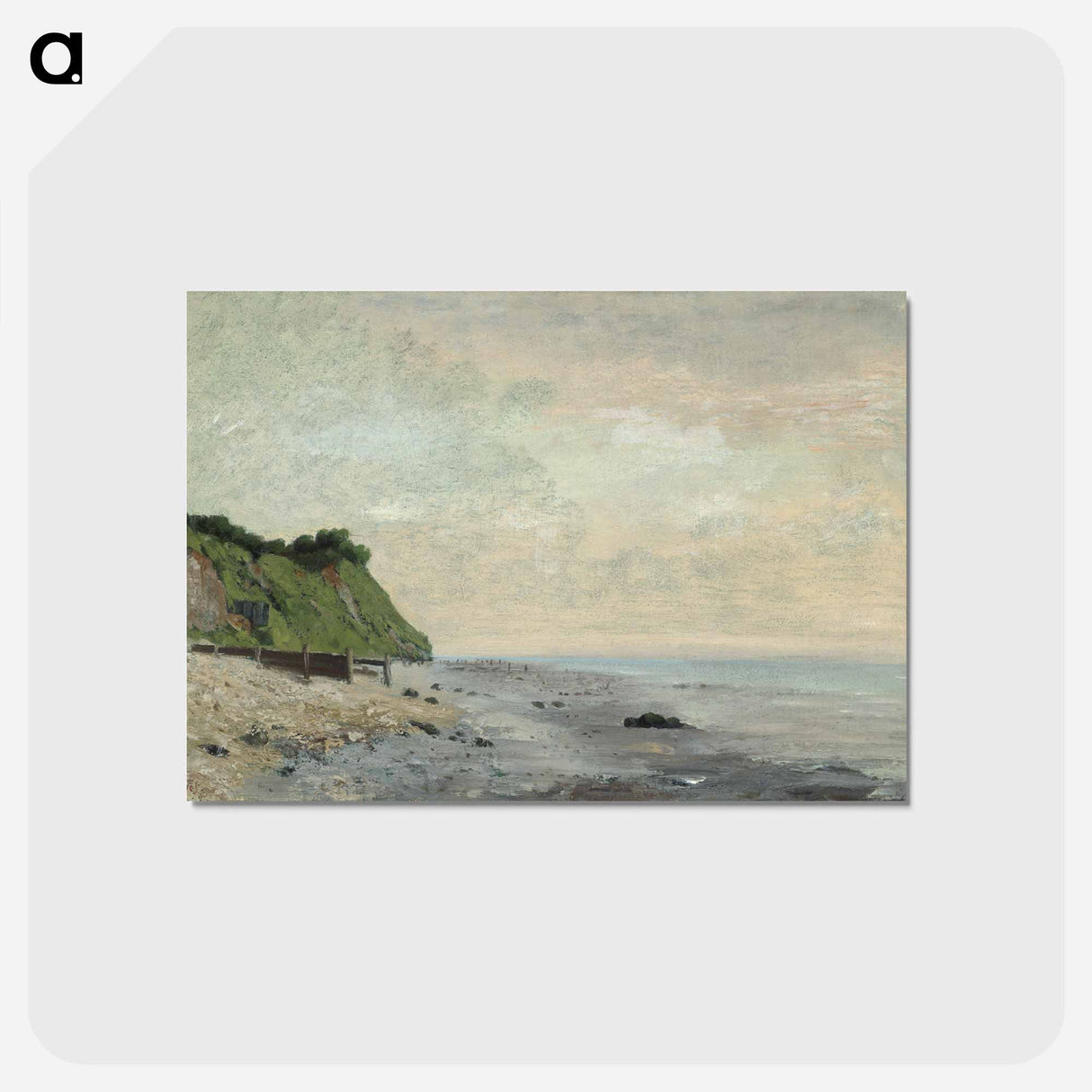 アートポストカード-イエロー - ギュスターヴ クールベ Postcard.