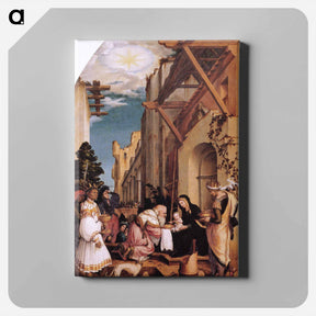 アートパネル-Oberried Altarpiece, left interior wing - The Adoration of the Magi - ハンス ホルバイン Canvas.