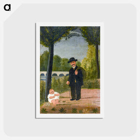 アートポストカード-Stroller and Child - アンリ ルソー Postcard.