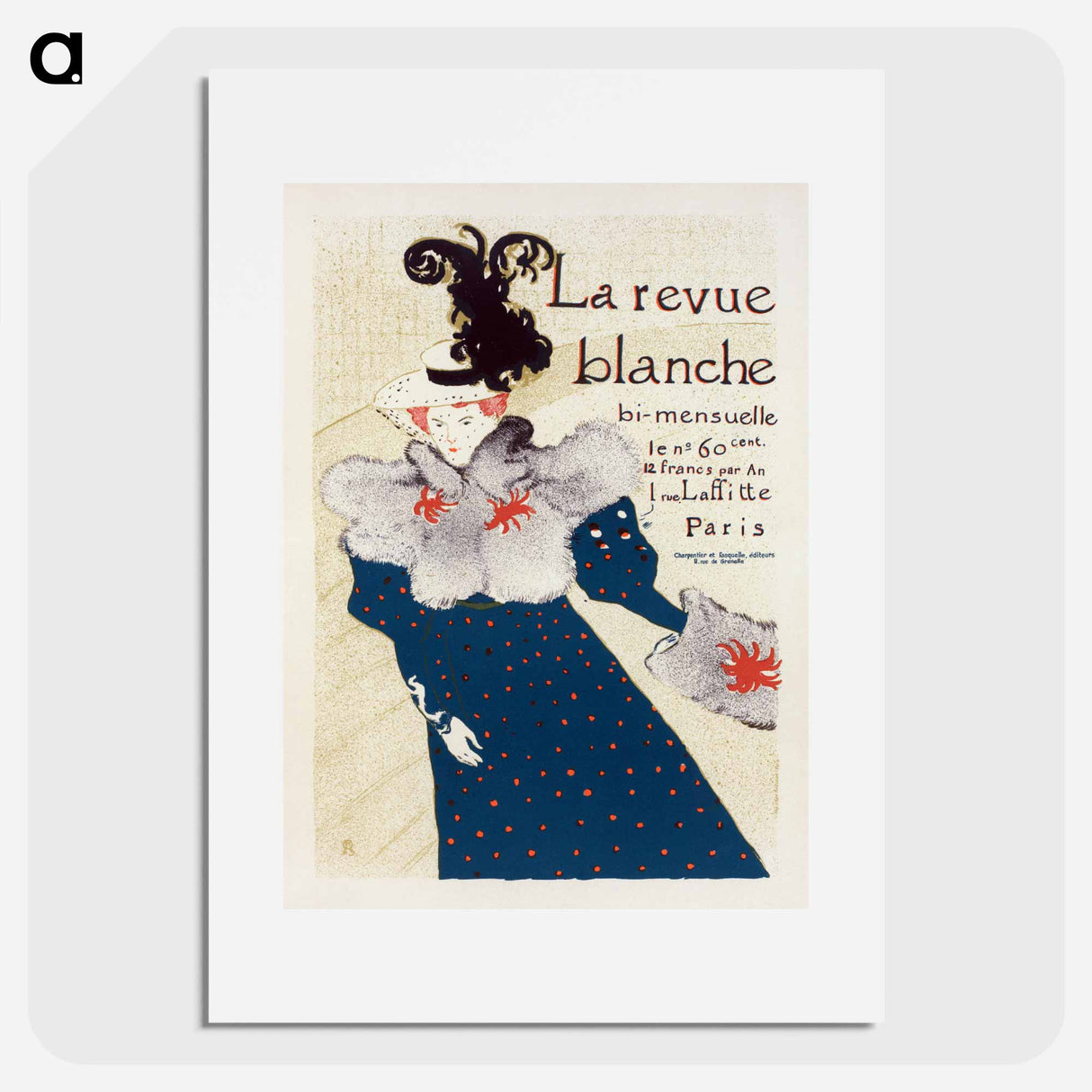 La Revue Blanche - アンリ ド トゥールーズ ロートレック Poster.