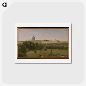 アートポストカード-View of Rome from Monte Pincio
 - ジャン バティスト カミーユ コロー Postcard.