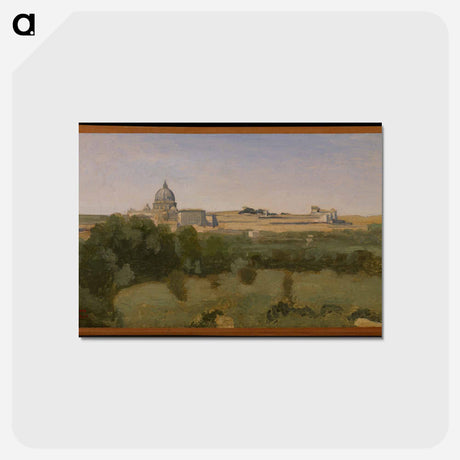 アートポストカード-View of Rome from Monte Pincio
 - ジャン バティスト カミーユ コロー Postcard.