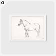 アートポストカード-Standing horse - ジャン ベルナール Postcard.