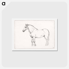 アートポストカード-Standing horse - ジャン ベルナール Postcard.
