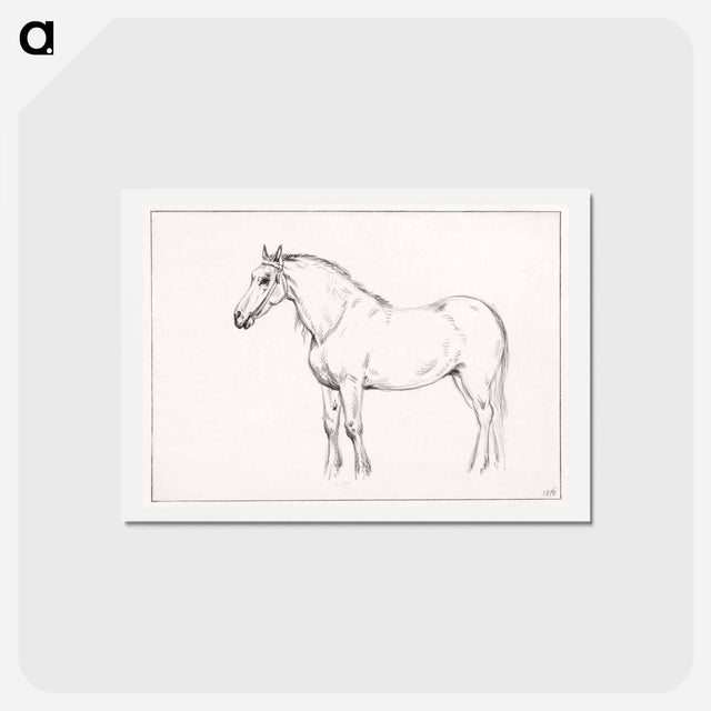 アートポストカード-Standing horse - ジャン ベルナール Postcard.