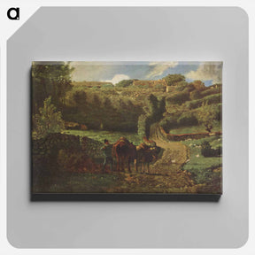 アートパネル-Manor farm Cousin in Greville - ジャン フランソワ ミレー Canvas.