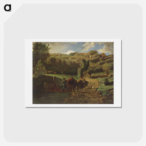 アートポストカード-Manor farm Cousin in Greville - ジャン フランソワ ミレー Postcard.